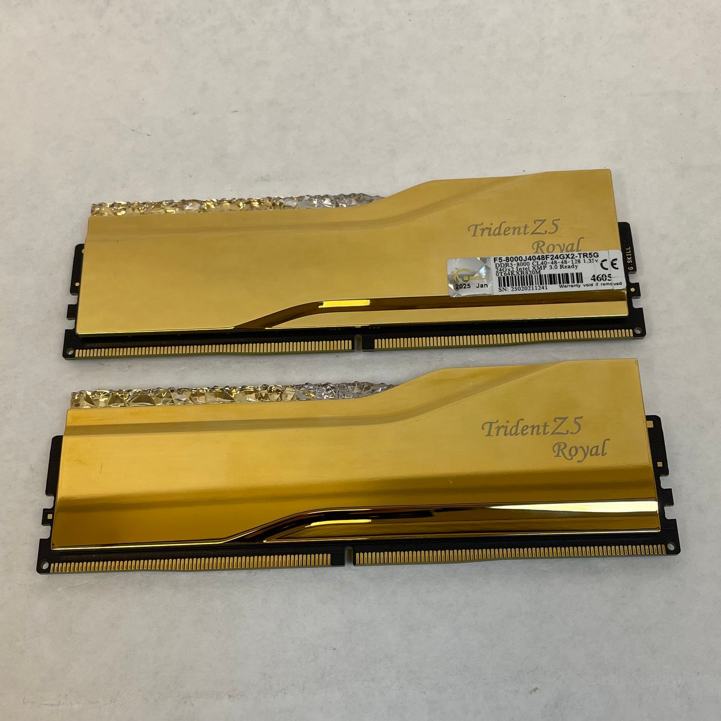 Trident Z5 Royal Gold 48gb (2x24GB) RAM DDR5 8000MHz F5-8000J4048F24GX2-TR5G