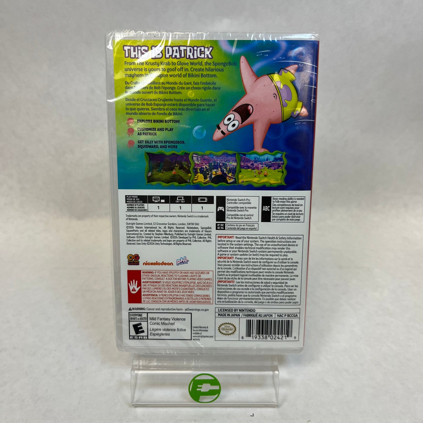 New Spongebob Squarepants The Patrick Star Game (Nintendo Switch, 2024)