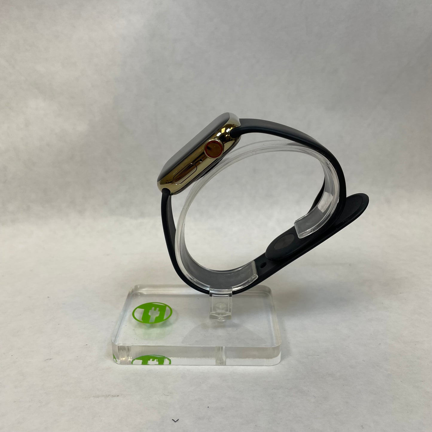 Unlocked Apple Watch Series 9 41MM Gold Stainless Steel Black Band MRJ73LL/A