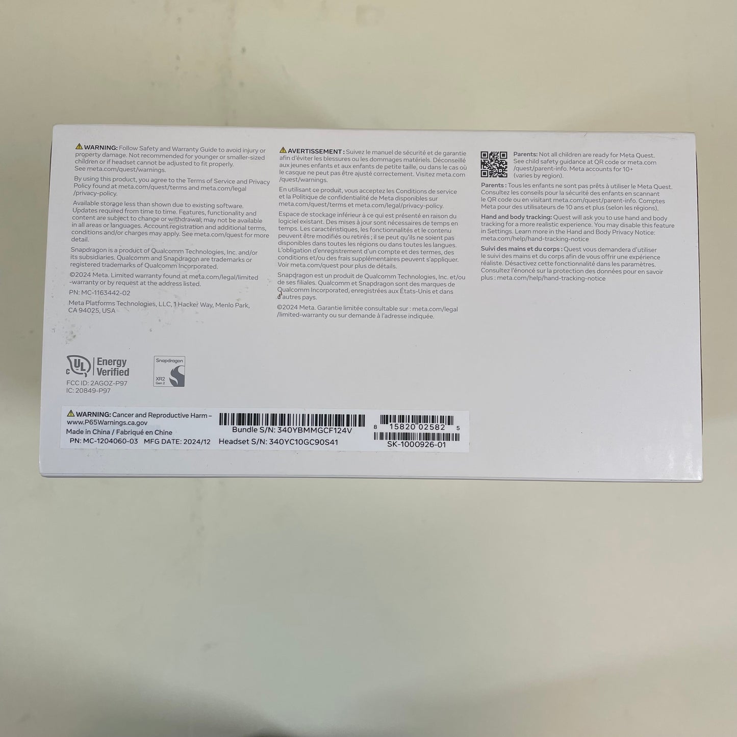 New Meta Quest 3S 128GB Standalone All-in-One VR Headset MC-1204060-03