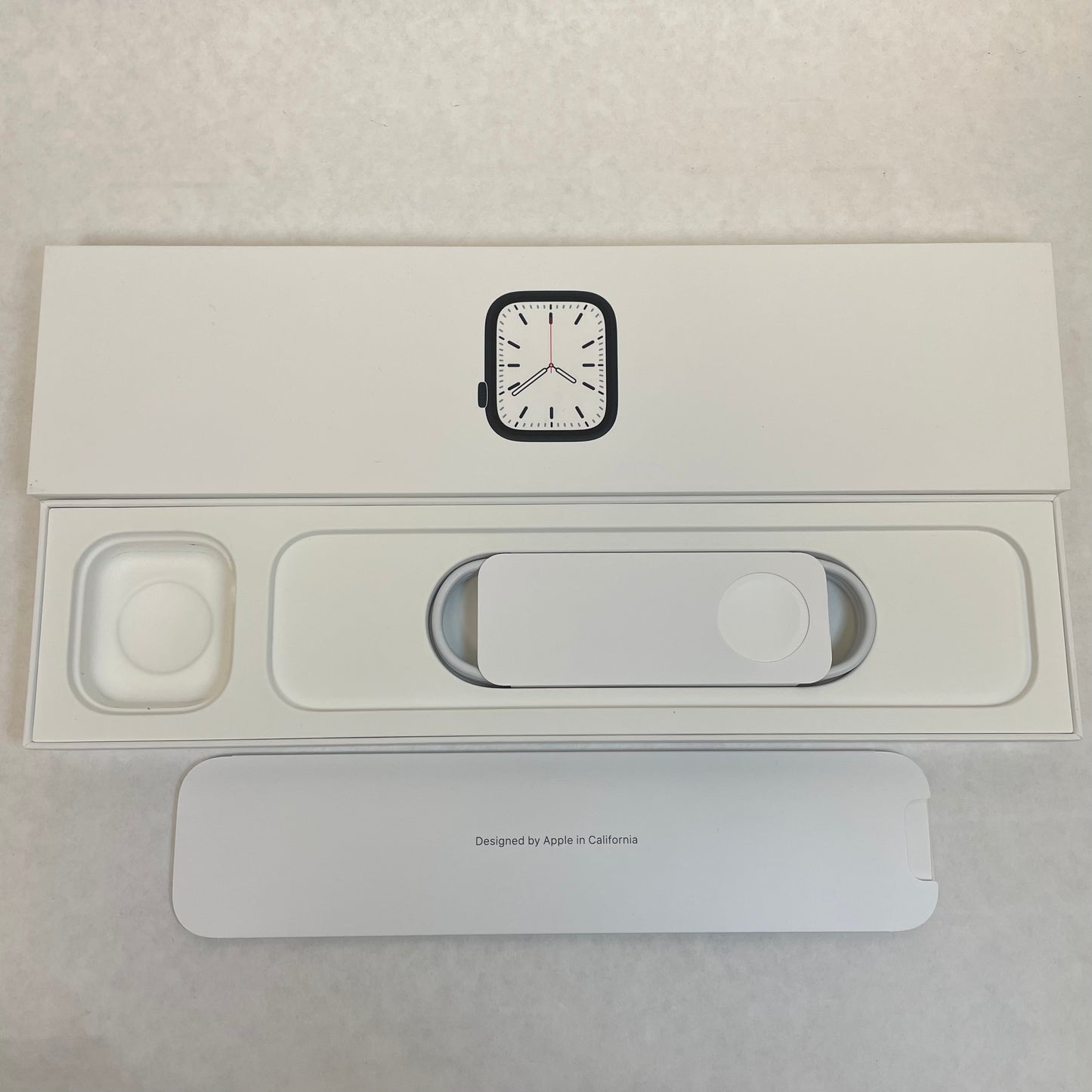 Unlocked Apple Watch Series 7 45MM Black Aluminum Black Sport Band MKJ73LL/A