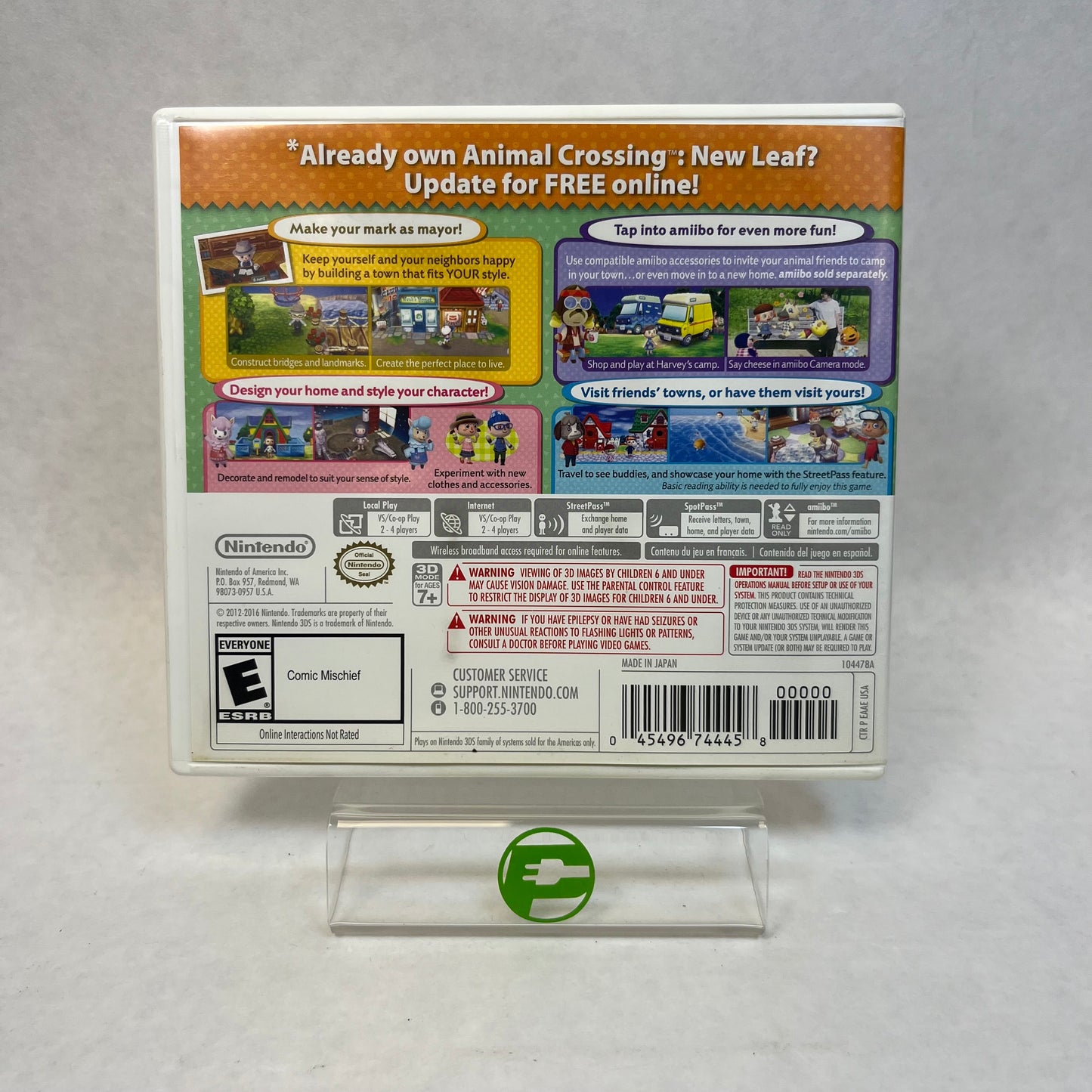 Animal Crossing New Leaf (Nintendo 3DS, 2012)