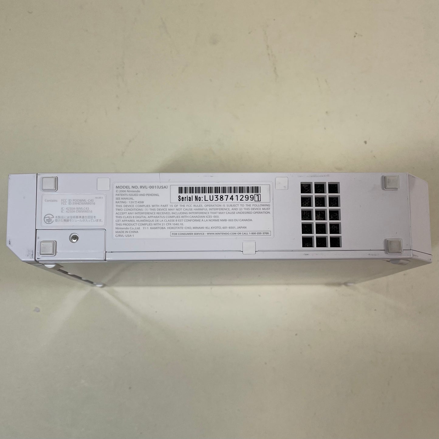 Nintendo Wii Video Game Console RVL-001 White