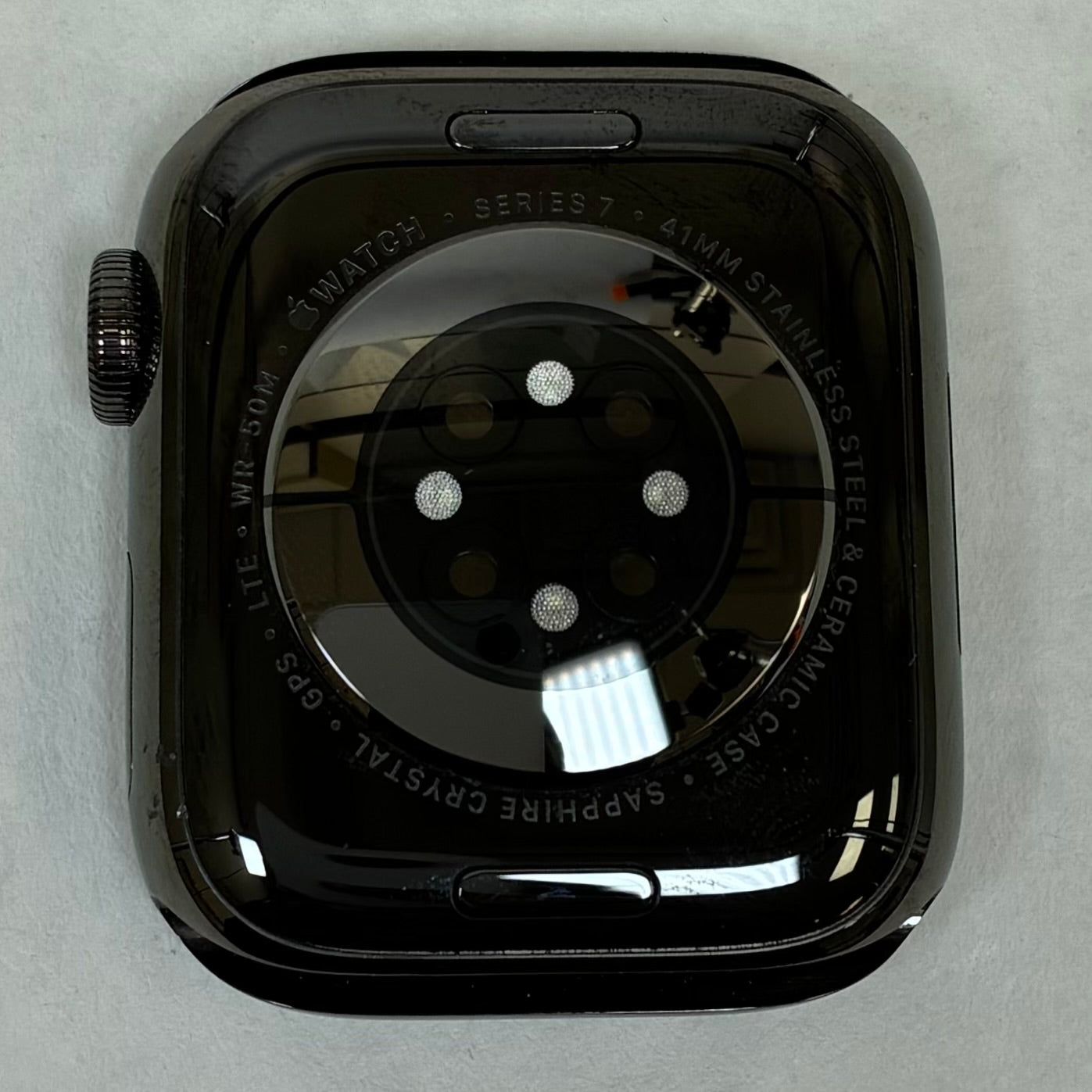 Unlocked Apple Watch Series 7 41MM Graphite Stainless Steel MNC03LL/A Face Only