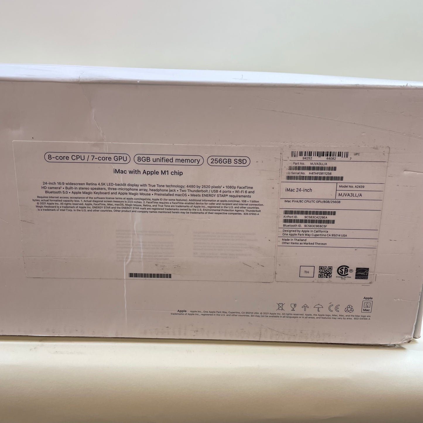 2021 Apple iMac 24" M1 3.2GHz 8GB RAM 256GB SSD Red/Pink MJVA3LL/A