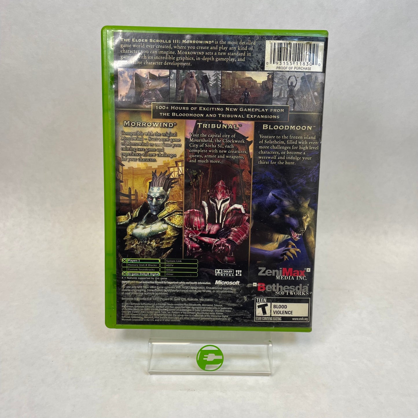 The Elder Scrolls III Morrowind GOTY Edition (Microsoft Xbox, 2003)