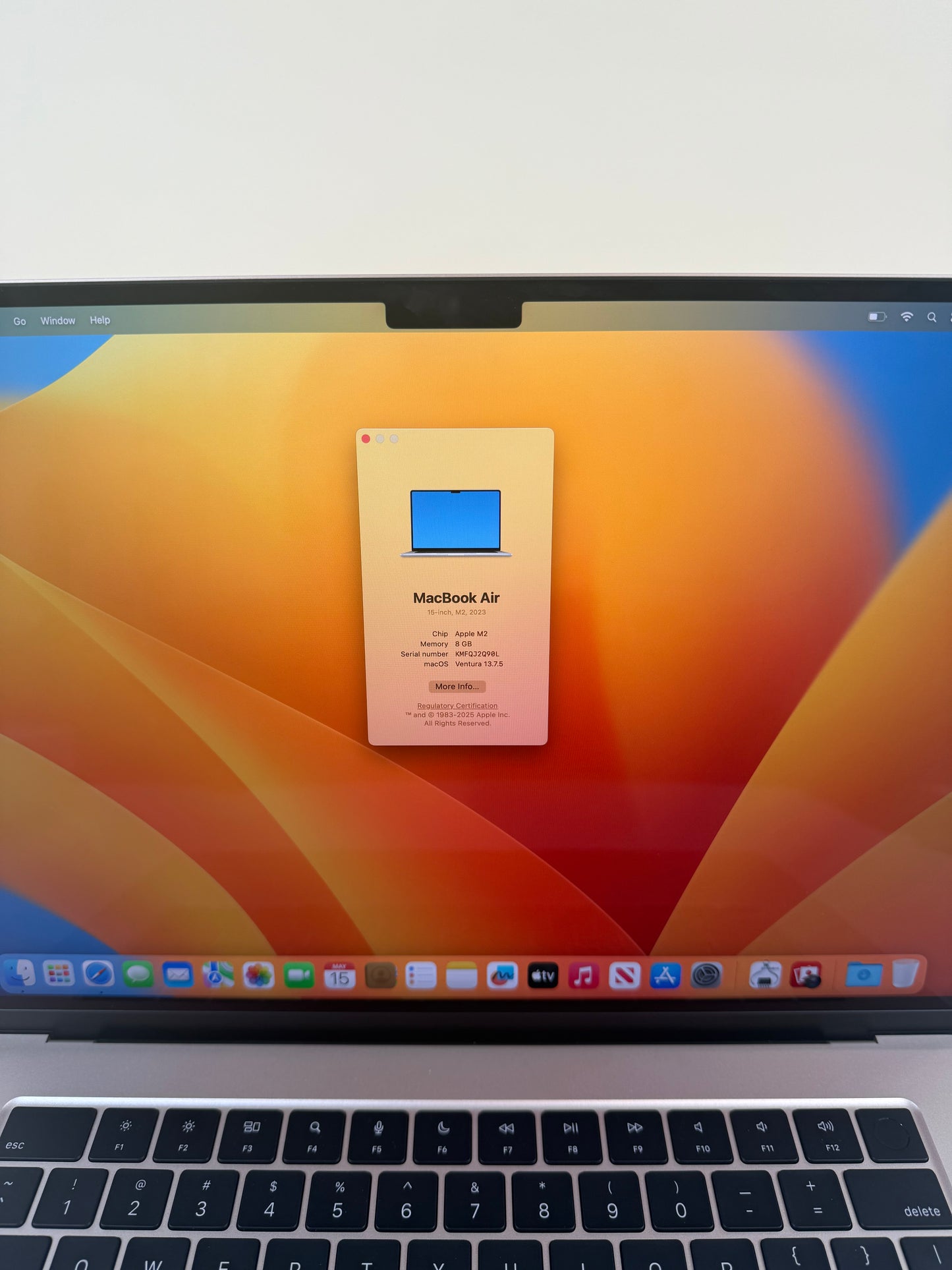 2023 Apple MacBook Air 15" M2 10C GPU 3.5GHz 8GB RAM 256GB SSD A2941