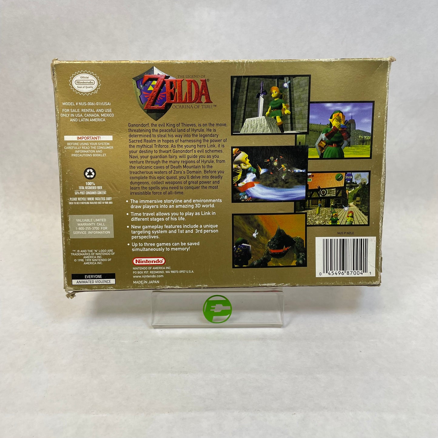 The Legend of Zelda Ocarina of Time (Nintendo 64 N64, 1998) w/ Box