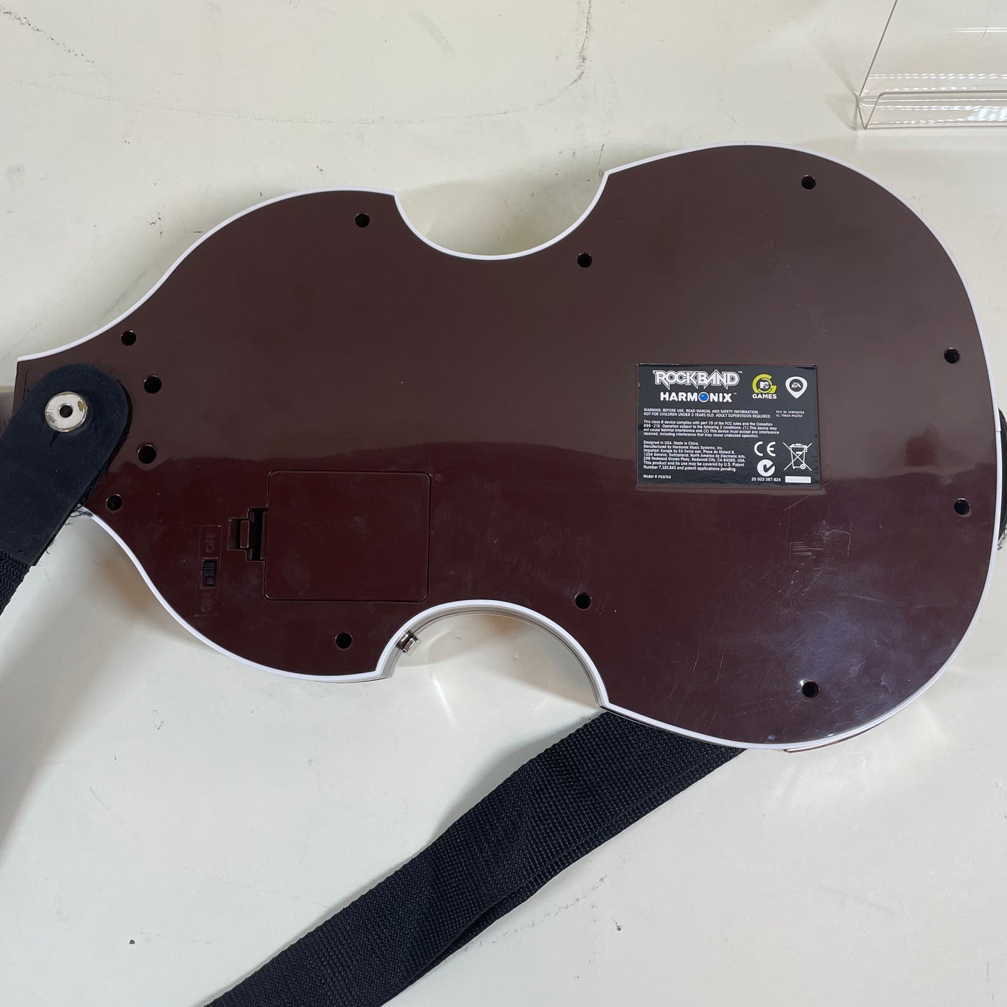 Rockband Beatles Hofner Bass Guitar Brown PSGTS3 For Playstation 3 PS3 NO DONGLE