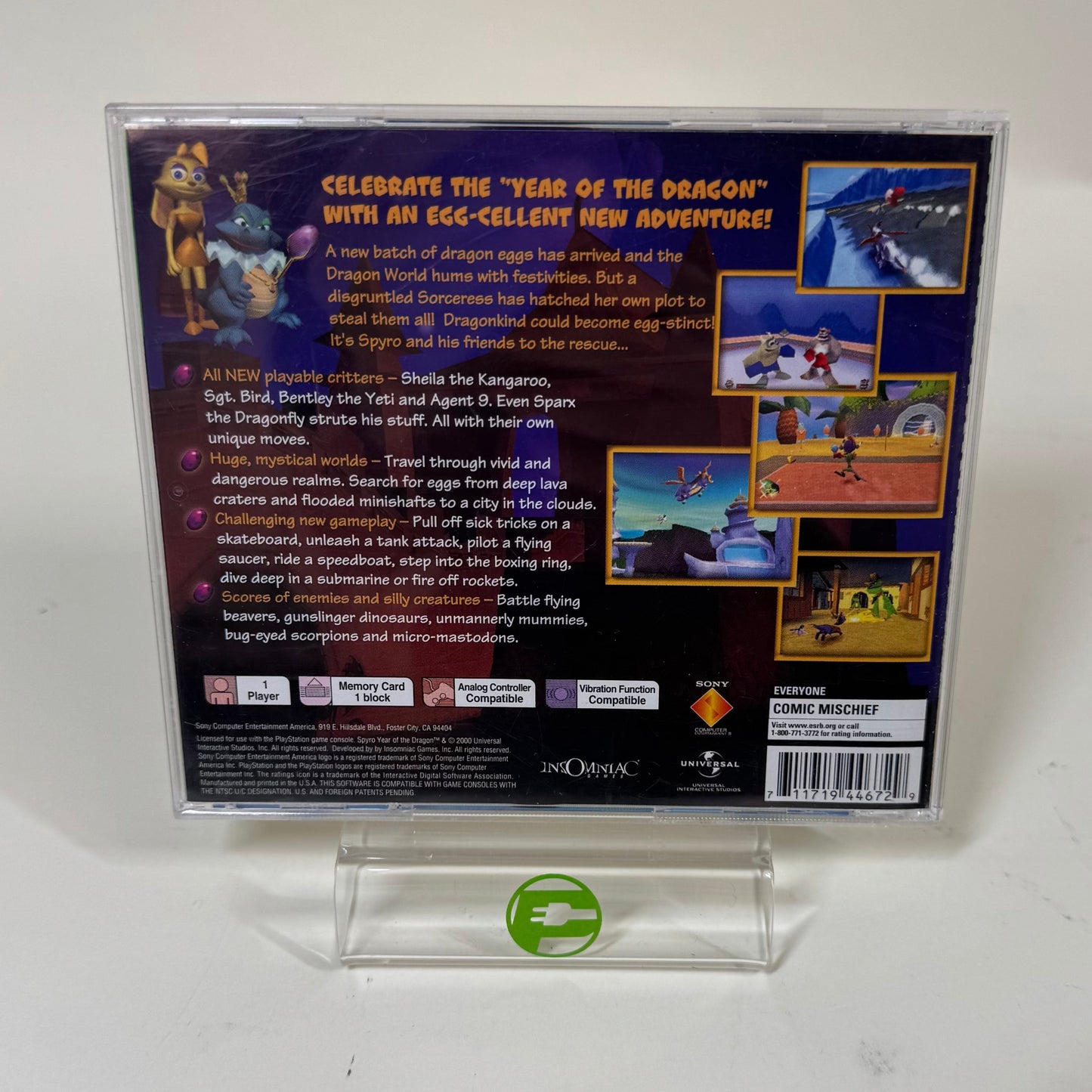 Spyro Year Of The Dragon (Sony PlayStation 1 PS1, 2000)