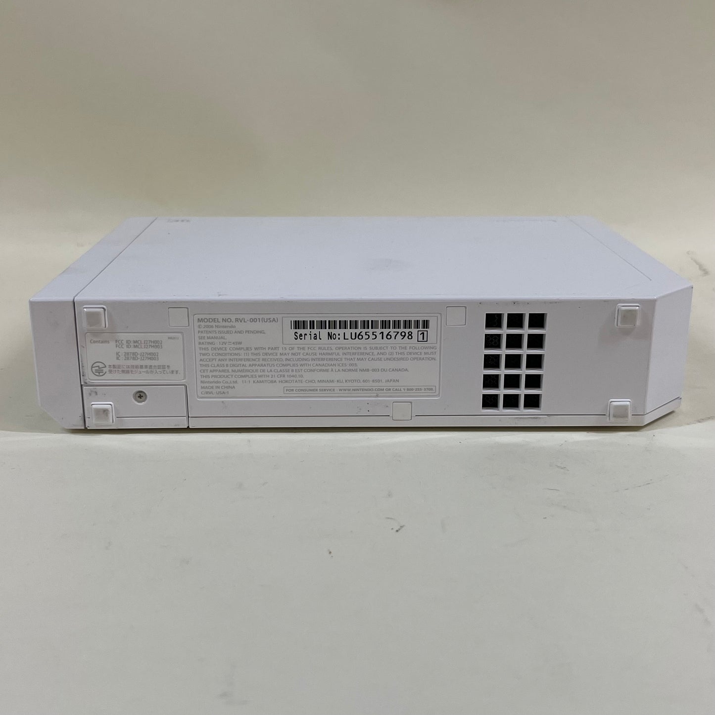 Nintendo Wii Video Game Console RVL-USA-1 White