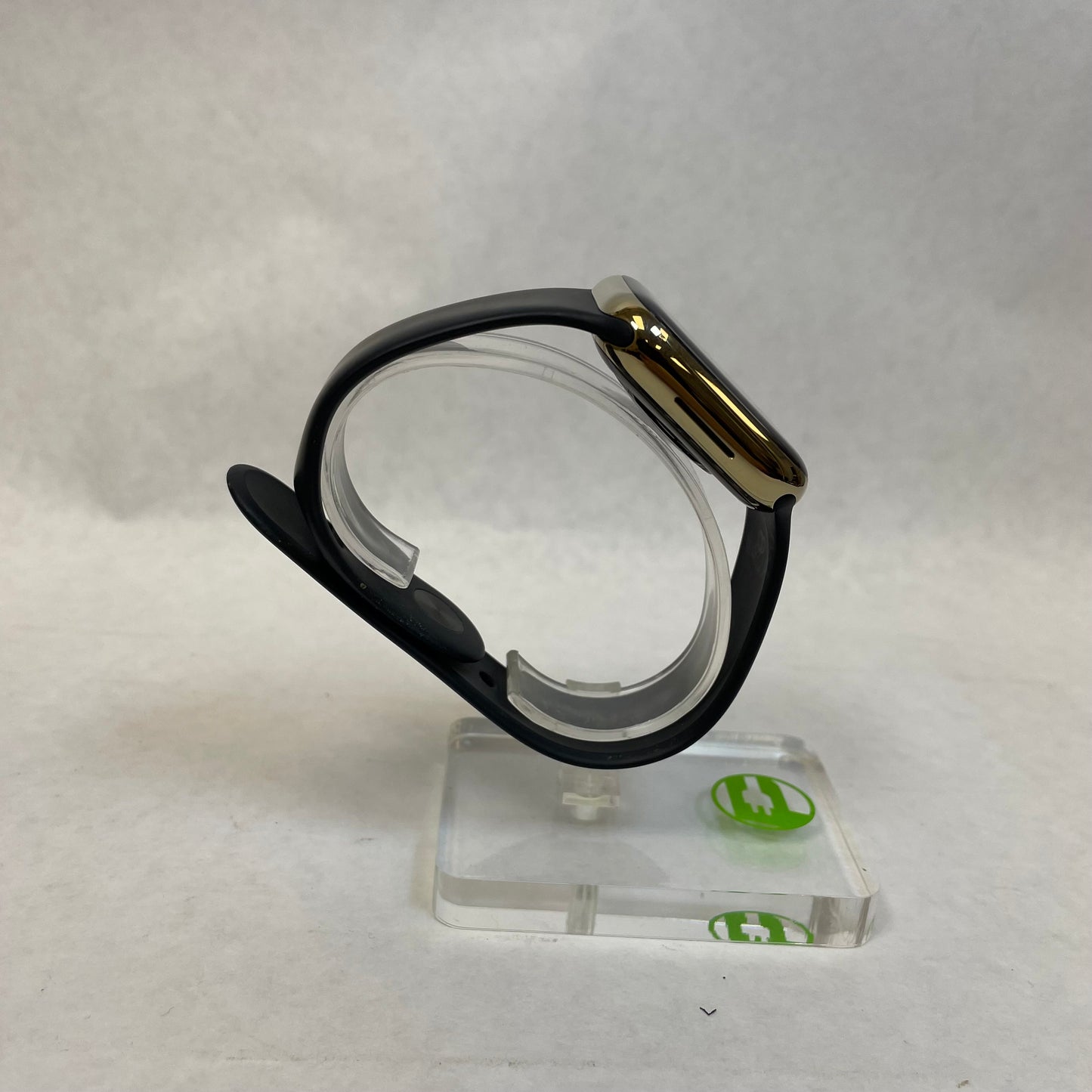 Unlocked Apple Watch Series 9 41MM Gold Stainless Steel Black Band MRJ73LL/A