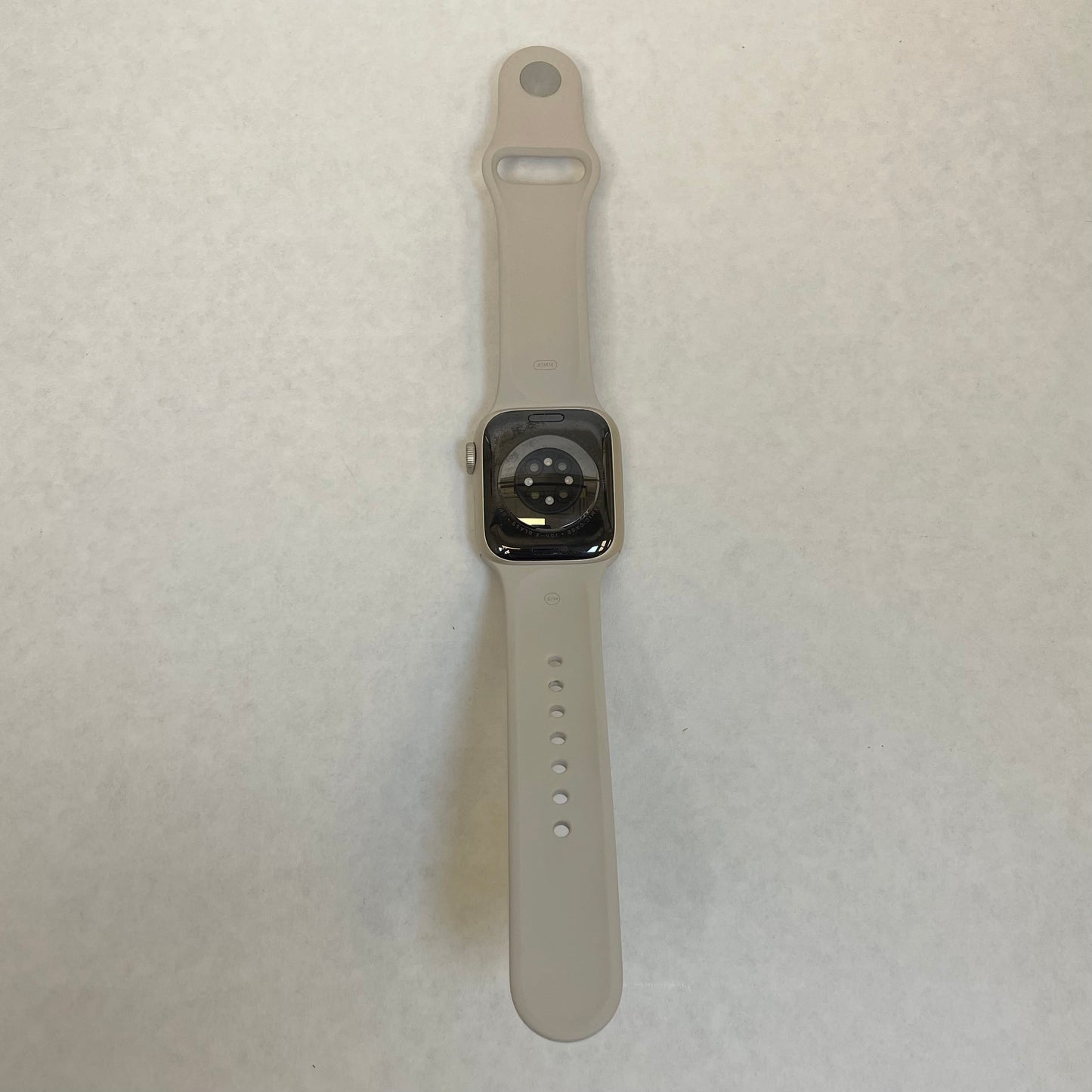 GPS Only Apple Watch Series 8 41MM Silver Aluminum Beige Sport Band MNU93LL/A
