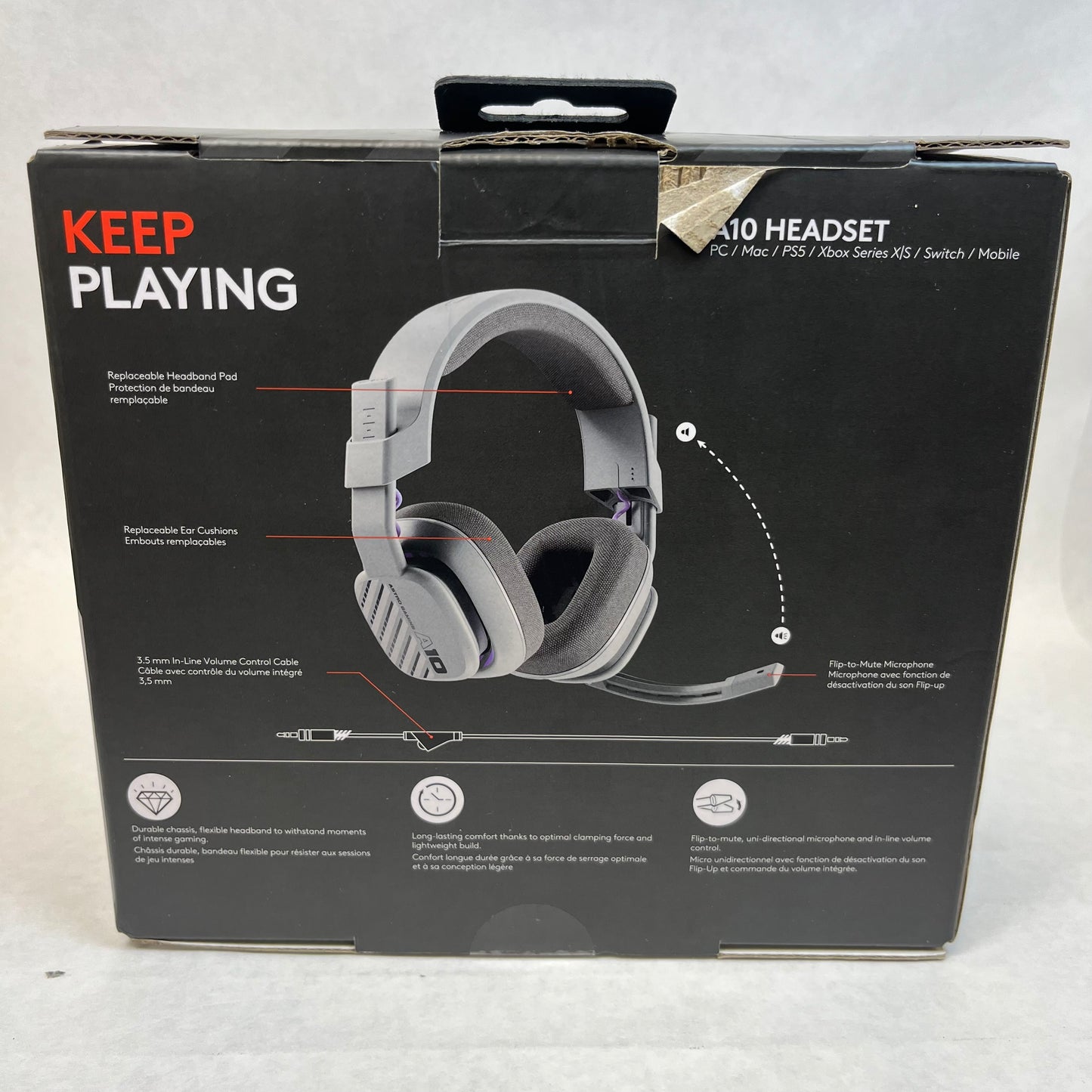 Astro A10 Gen 2 Gray A00160 PC/Mac/PS5/Xbox Series S/X/Switch/Mobile Headset