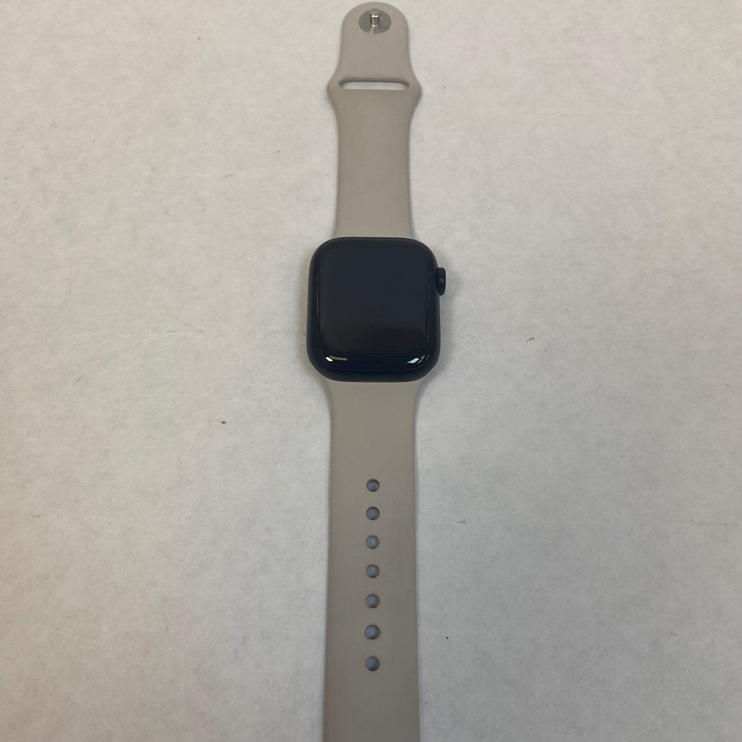 GPS Only Apple Watch Series 9 41MM Black Aluminum Beige Sport Band MR8W3LL/A