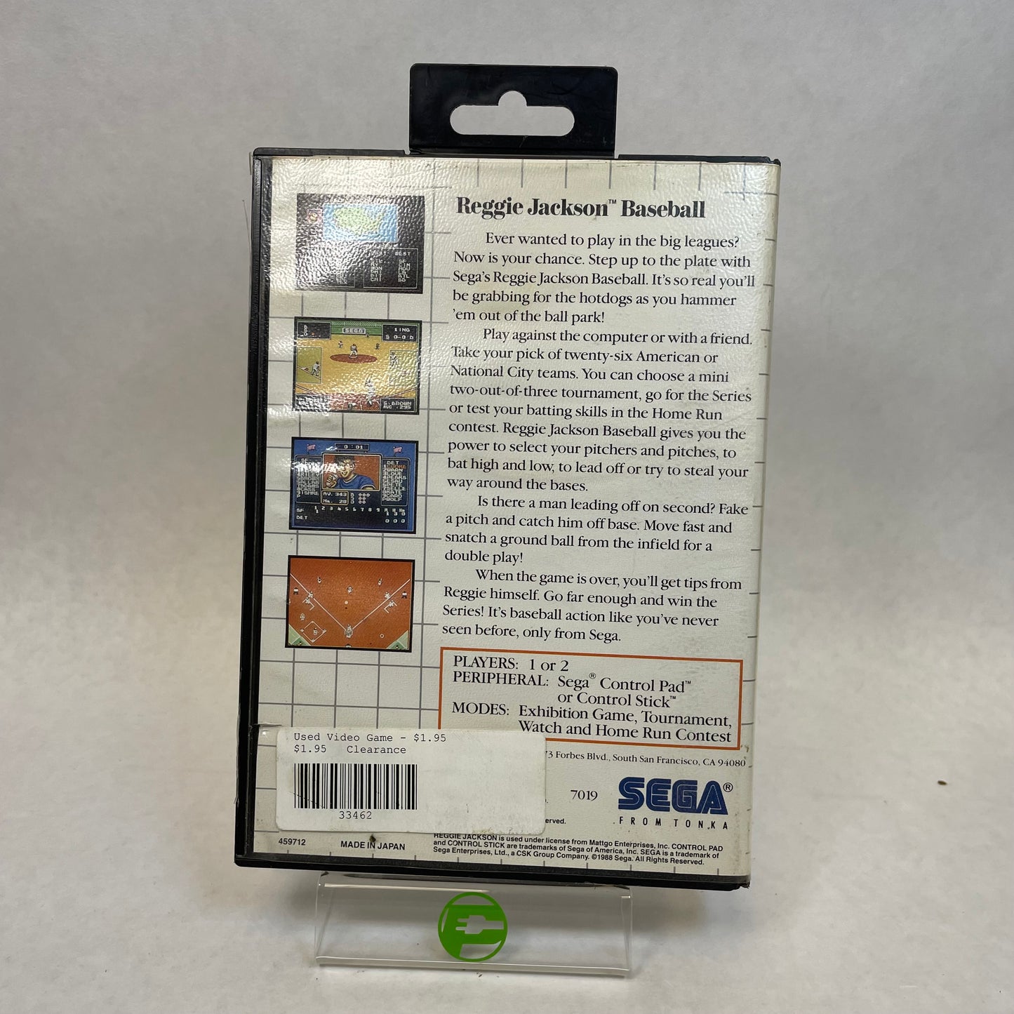 Reggie Jackson Baseball (Sega Master System, 1988)