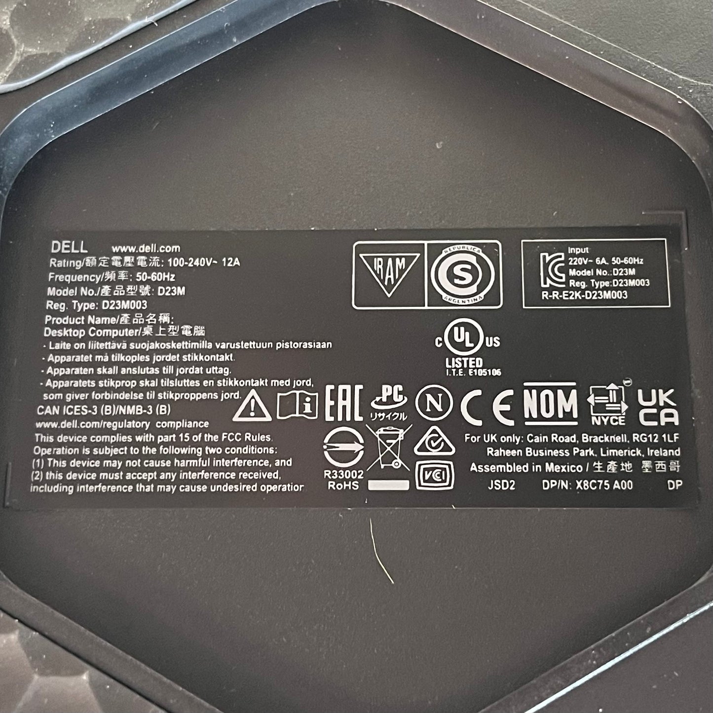 Alienware Aurora R12 i7-11700F 2.50GHz 16GB RAM 1TB SSD Nvidia GeForce RTX 3070