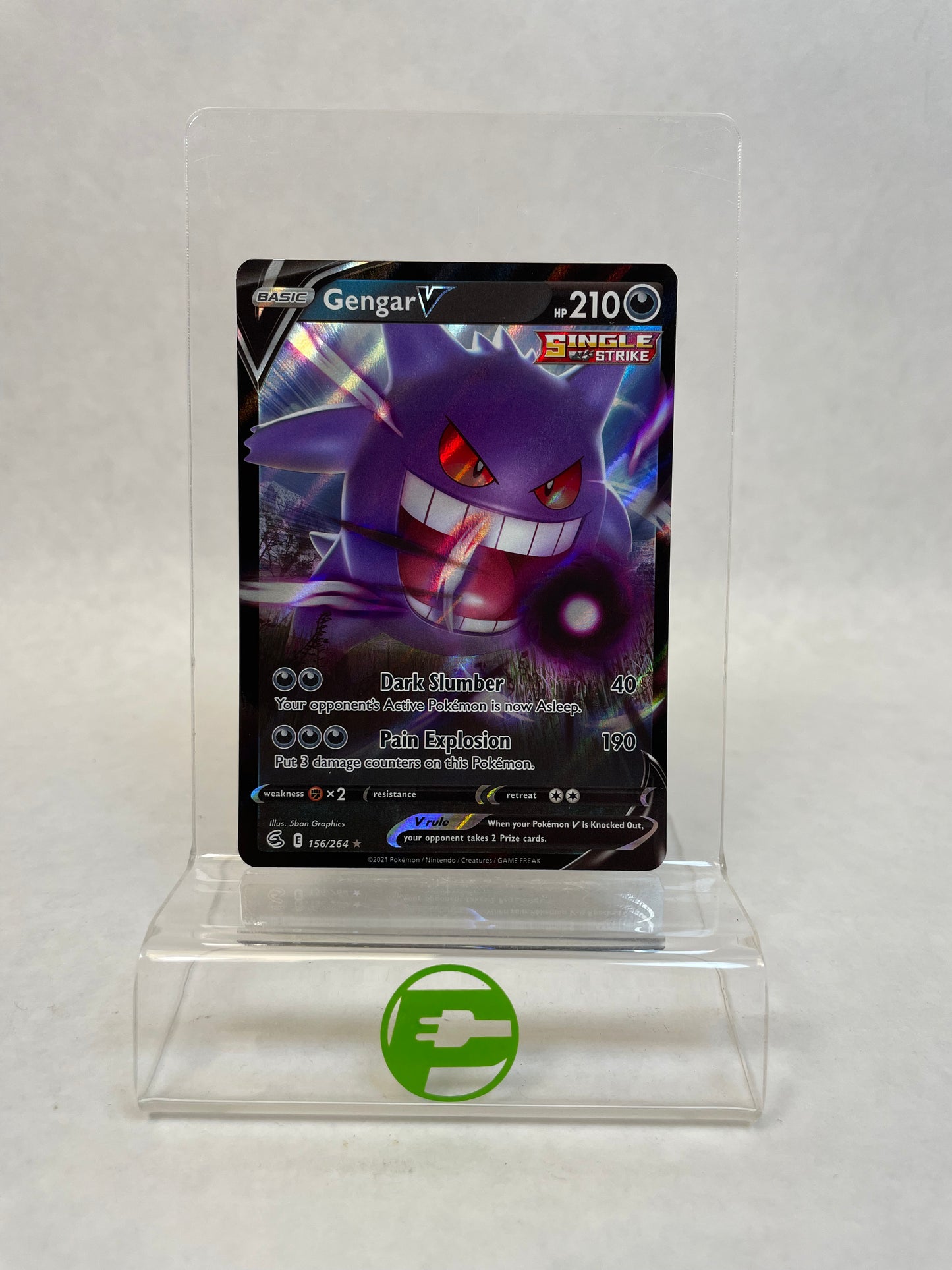 Pokémon TCG Fusion Strike Gengar V Ultra Rare 156/264 English