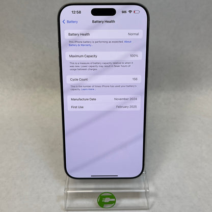 Unlocked Apple iPhone 16 Pro Max 256GB White Titanium MYW63LL/A