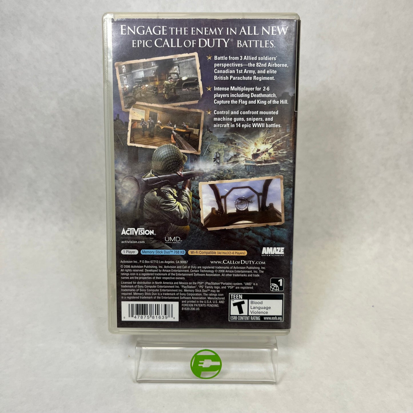 Call of Duty Roads to Victory (Sony PlayStation Portable PSP, 2006)