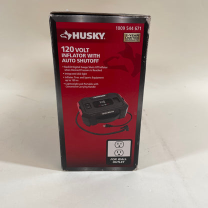 New Husky 1009544671 120V Inflator w/ Auto Shutoff