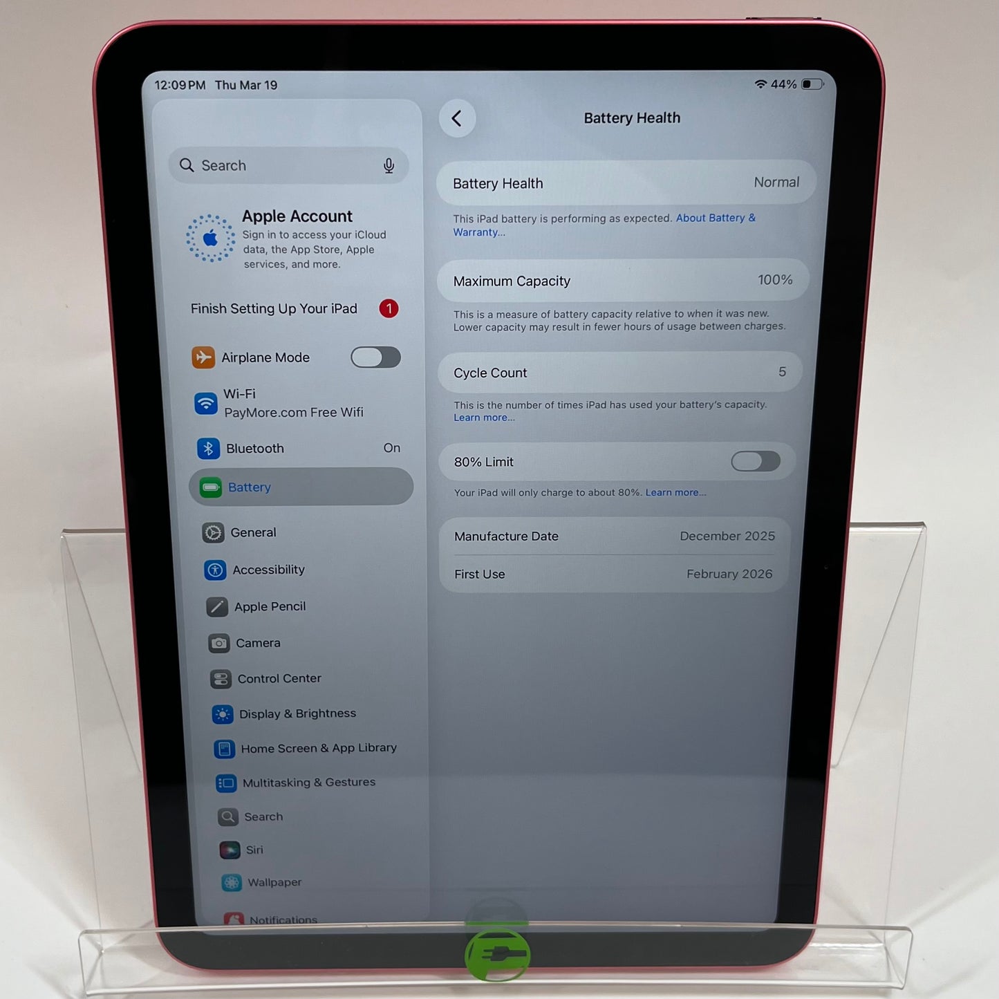 WiFi Only Apple iPad 11" (A16) 128GB Pink MD4E4LL/A