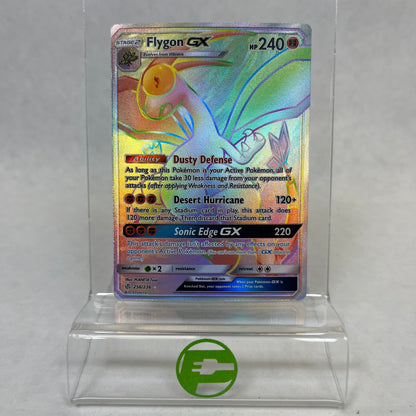 Pokémon TCG Cosmic Eclipse Flygon GX 256/236 Holo Textured English