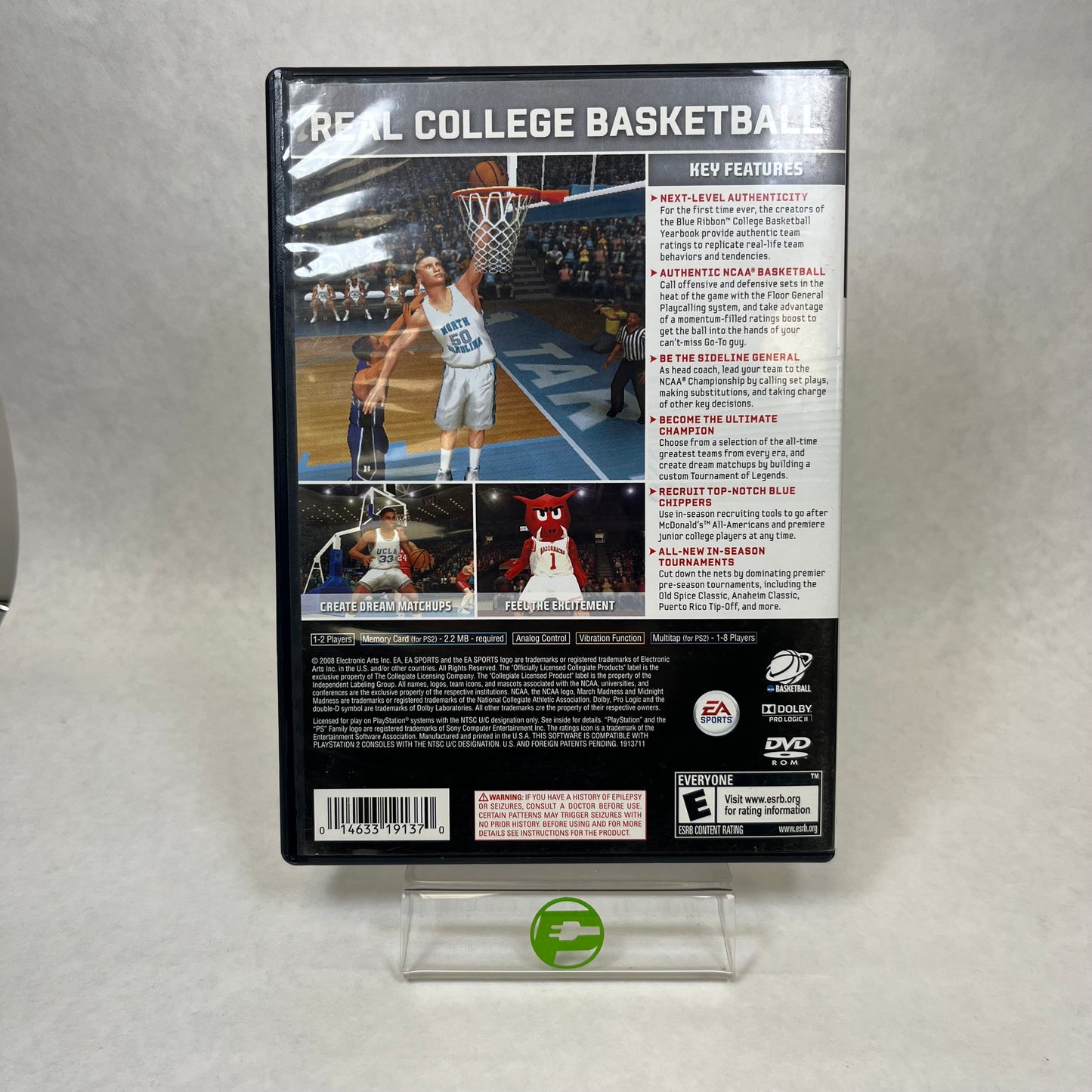 NCAA Basketball 09 (Sony PlayStation 2 PS2, 2008)