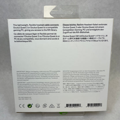 New Oculus Link Cable Virtual Reality Headset Cable 345-00943-03
