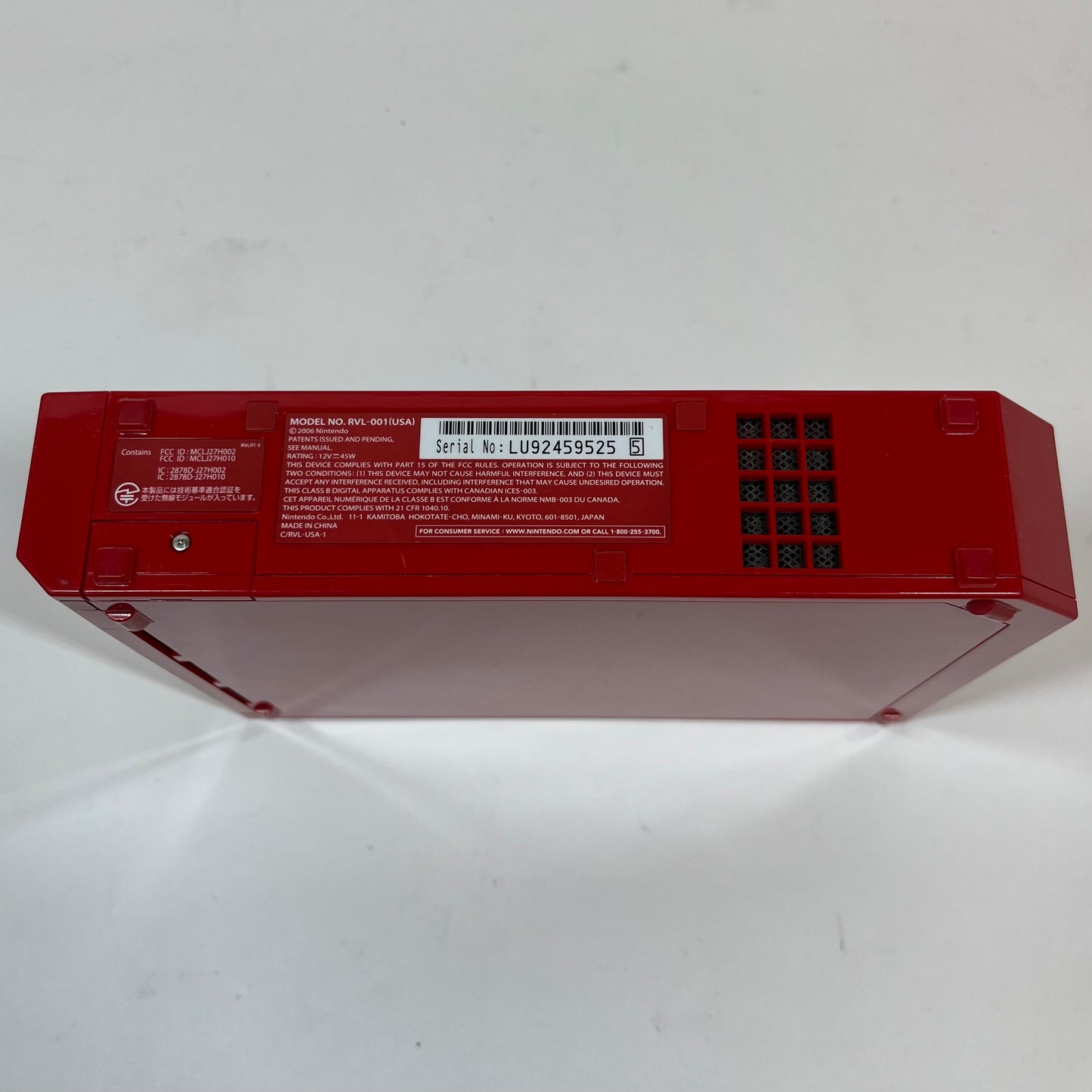 Nintendo Wii Console Gaming System RVL-001 Red (Super Mario Edition)