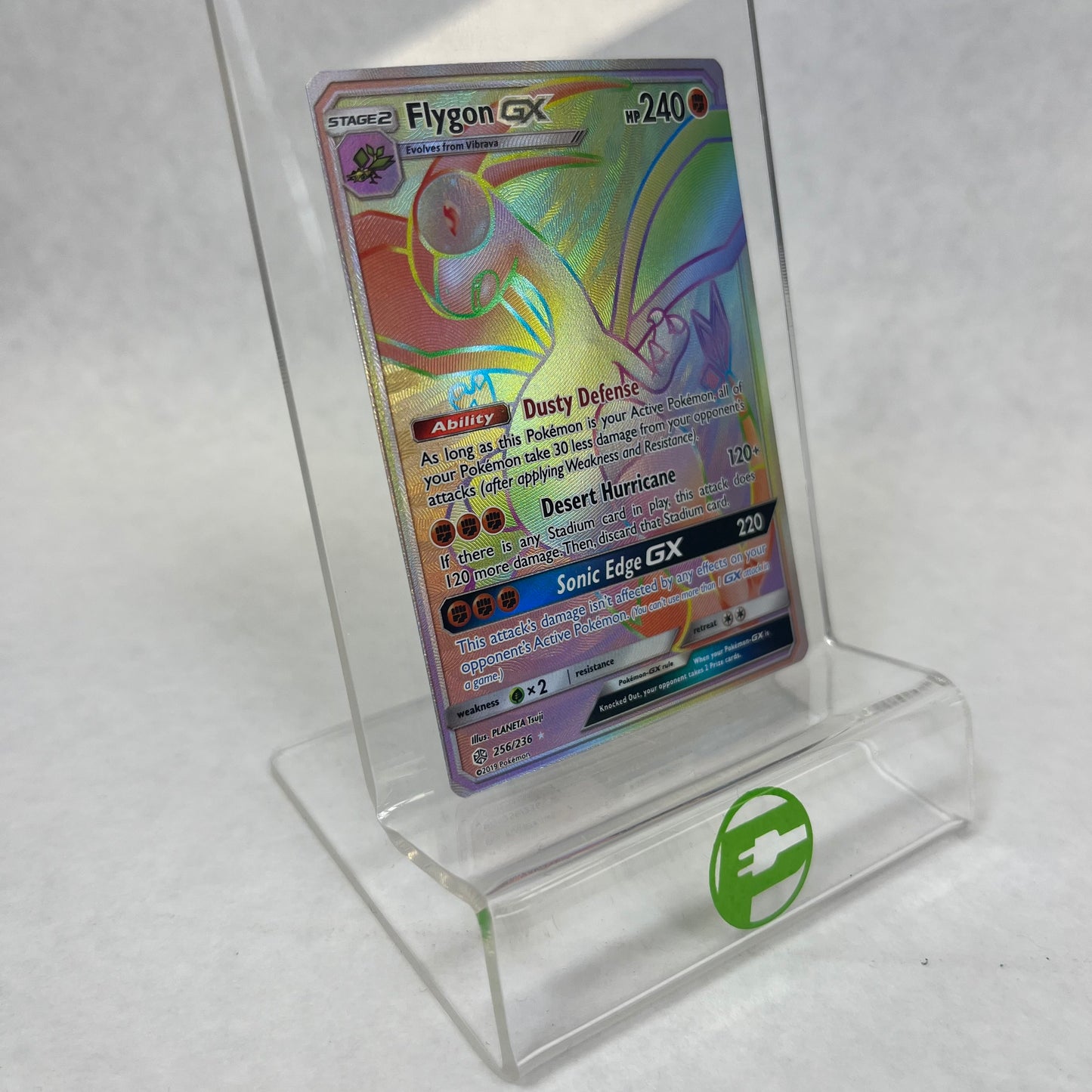 Pokémon TCG Cosmic Eclipse Flygon GX 256/236 Holo Textured English