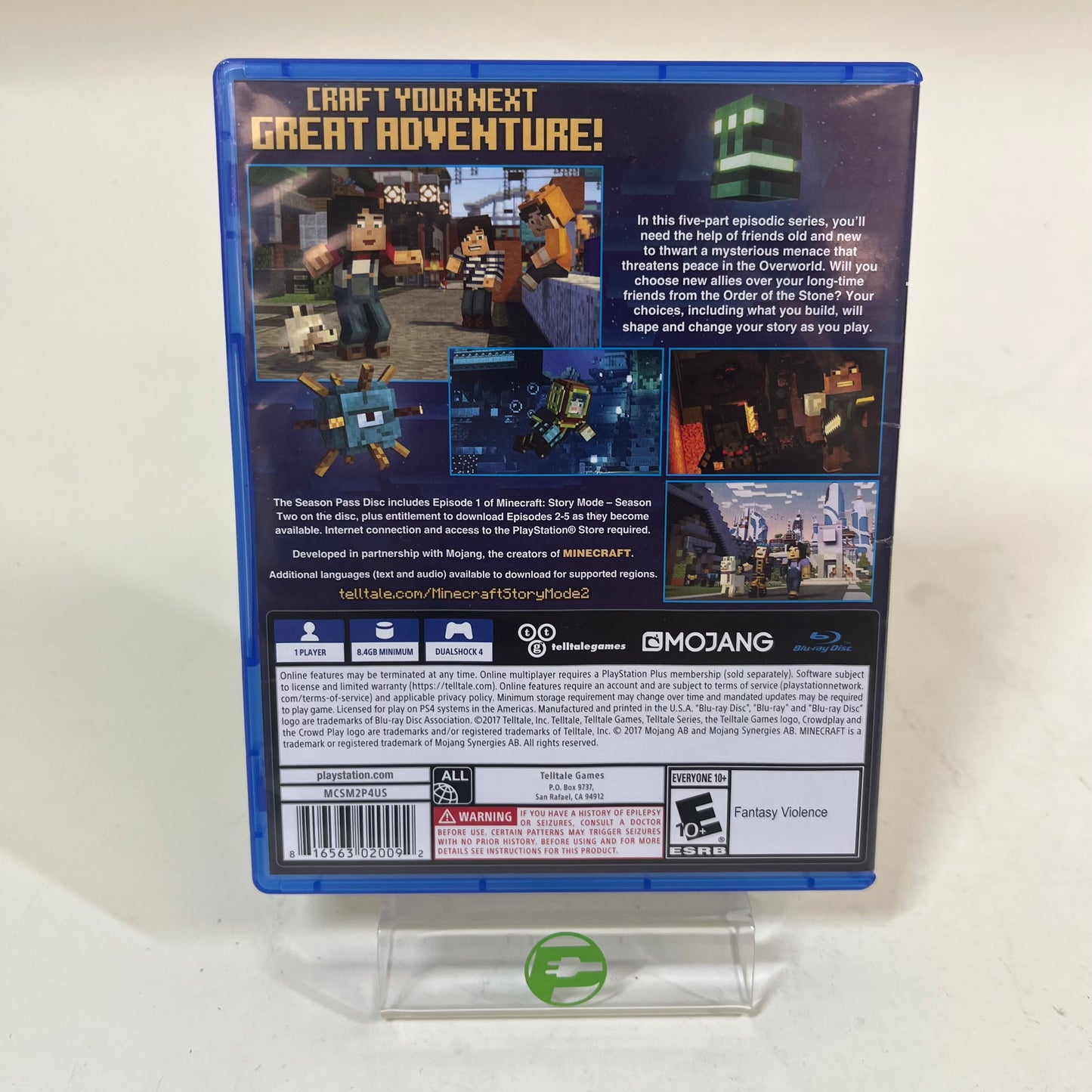Minecraft Story Mode Season 2 Telltale Series (Sony PlayStation 4 PS4, 2017)