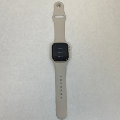 GPS Only Apple Watch Series 8 41MM Silver Aluminum Beige Sport Band MNU93LL/A