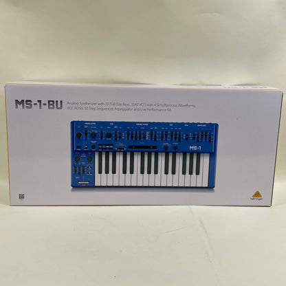 New Behringer MS-1-BU Analog Synthesizer w/ 32 Full-Size Keys 4033653031479 Blue