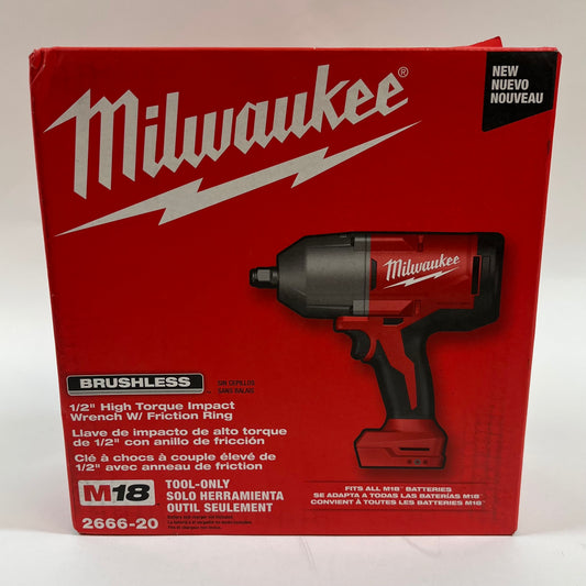 Milwaukee 2666-20 M18 18V 1/2" High Torque Impact Wrench W/ Friction Ring