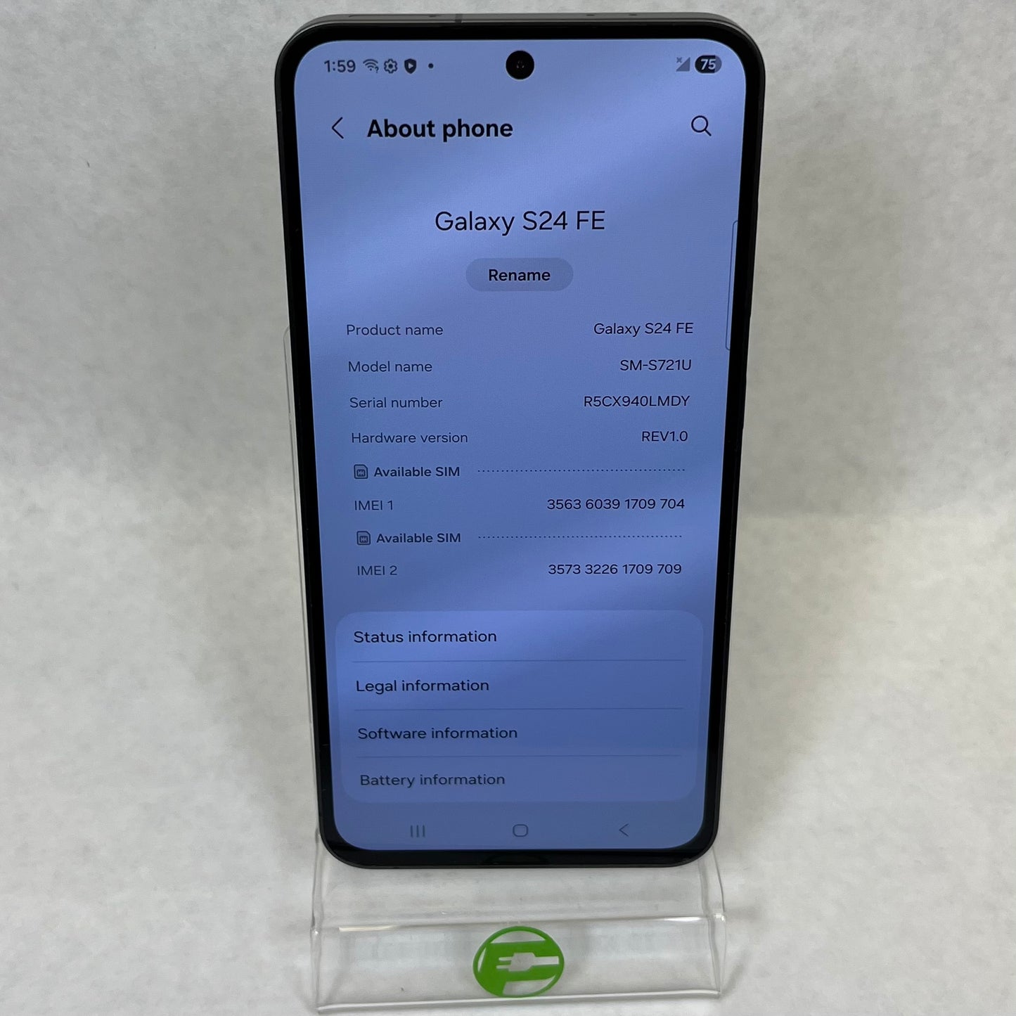 Unlocked Samsung Galaxy S24 FE 8GB RAM 128GB SM-S721U Aura Black