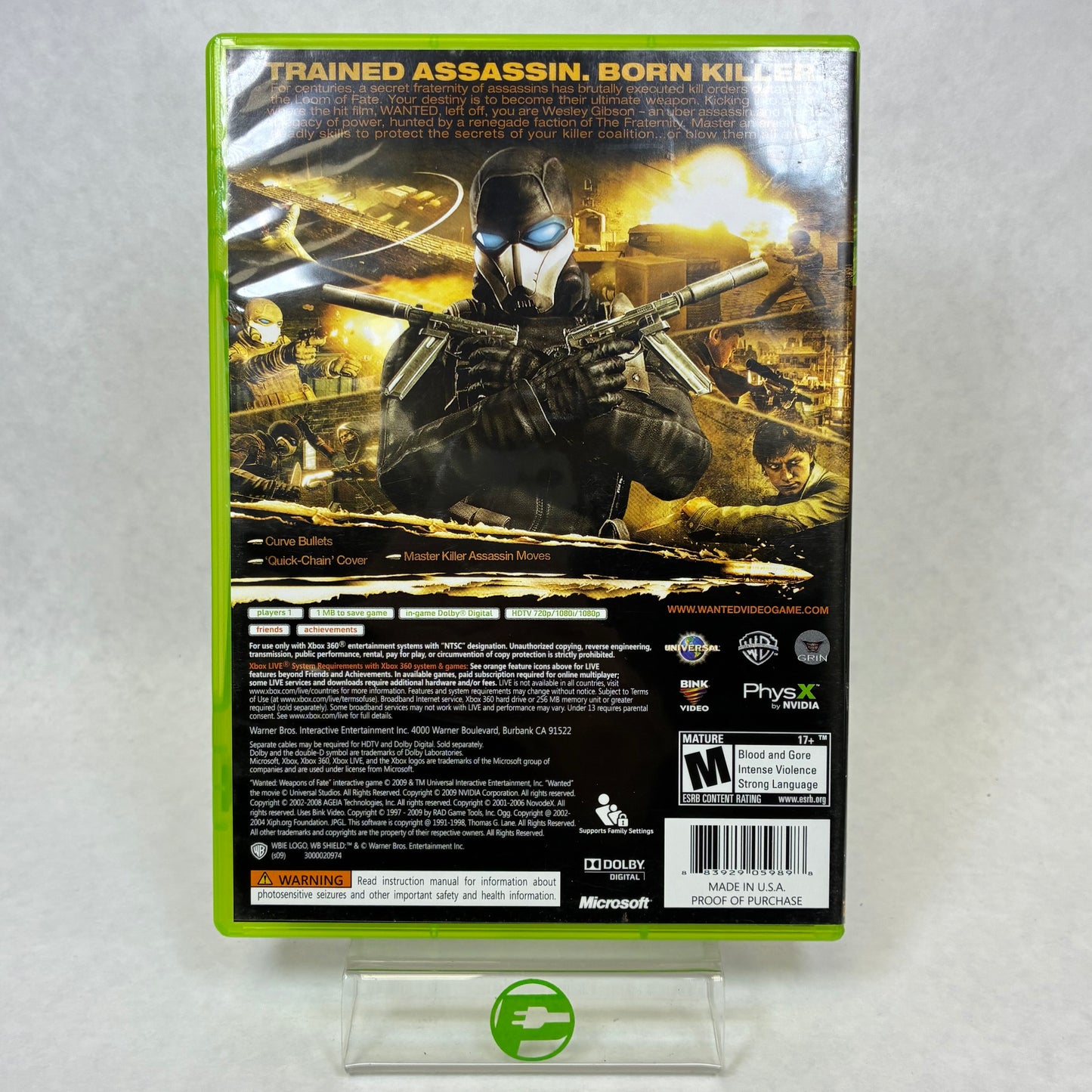 Wanted: Weapons of Fate (Xbox 360, 2008)