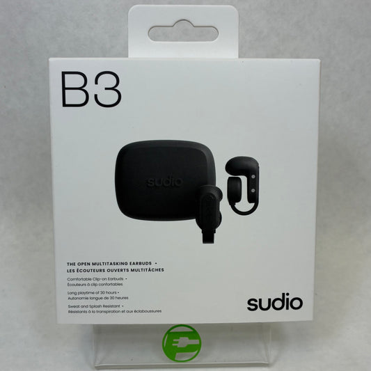New Sudio B3 Wireless Bluetooth Earbuds Black B3BLK