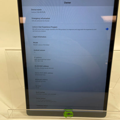 WiFi Only Lenovo Tab M10 HD 32GB Graphite Gray TB-X306F