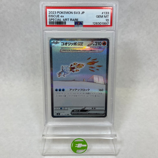 Pokémon TCG SV3: Ruler of the Black Flame Eiscue EX 113/108 Japanese PSA 10