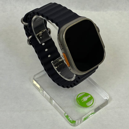 Unlocked Apple Watch Ultra 2 49MM Natural Titanium Black Ocean Band MX4D3LW/A