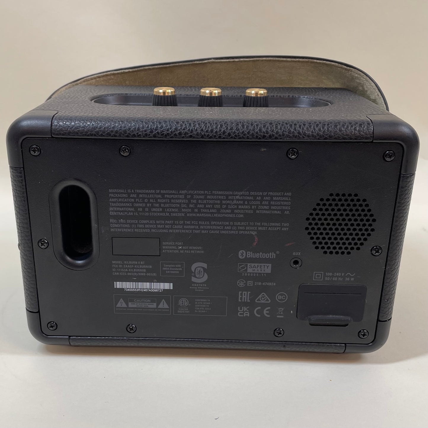 Marshall Kilburn II BT Portable Bluetooth Speaker Black 1002634