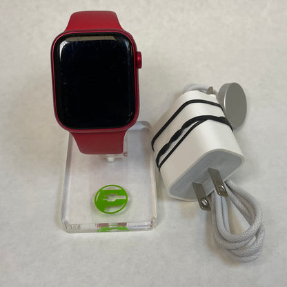 Unlocked Apple Watch Series 9 45MM Product Red Aluminum Red Sport Band MRYE3LL/A