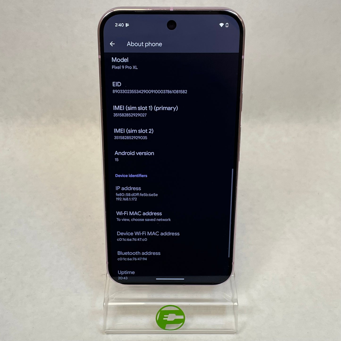 Unlocked Google Pixel 9 Pro XL 256GB Rose Quartz GA09318-US