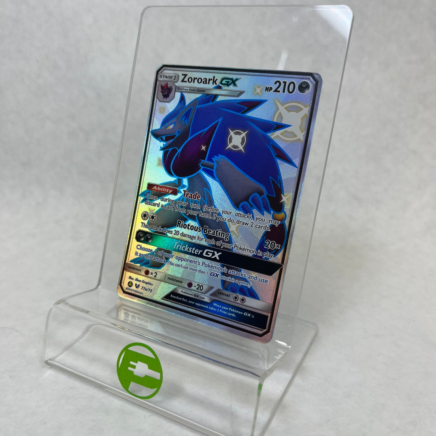 Pokémon TCG Hidden Fates Zoroark GX 77a/73 Ultra Rare Holo English