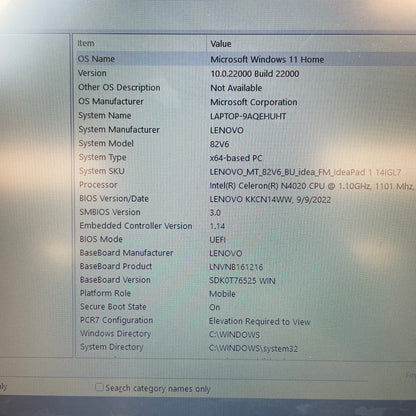 Lenovo Ideapad 1 14IGL7 14" Celeron N4020 1.1GHz 4GB RAM 64GB SSD