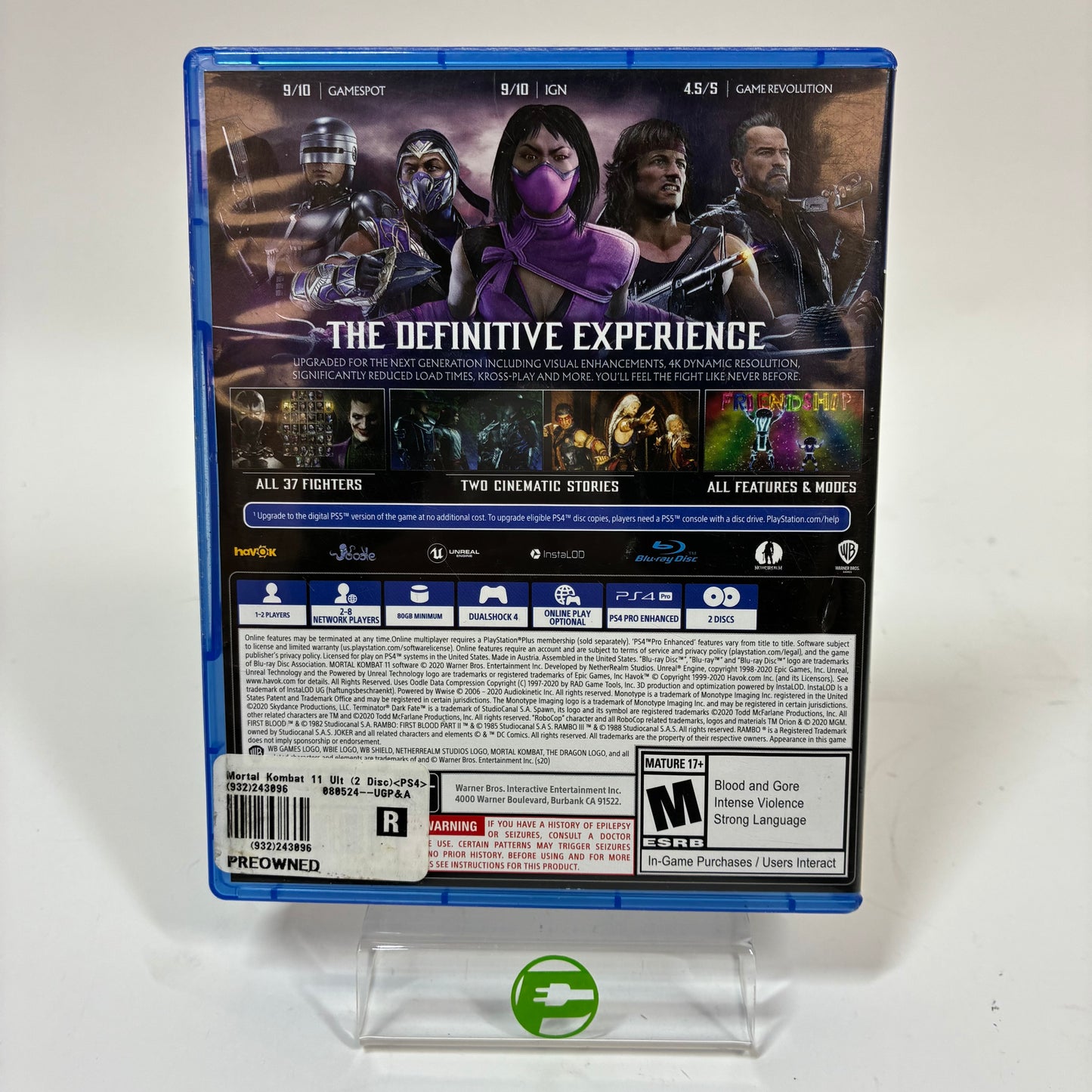 Mortal Kombat 11 Ultimate (Playstation 4, 2020)