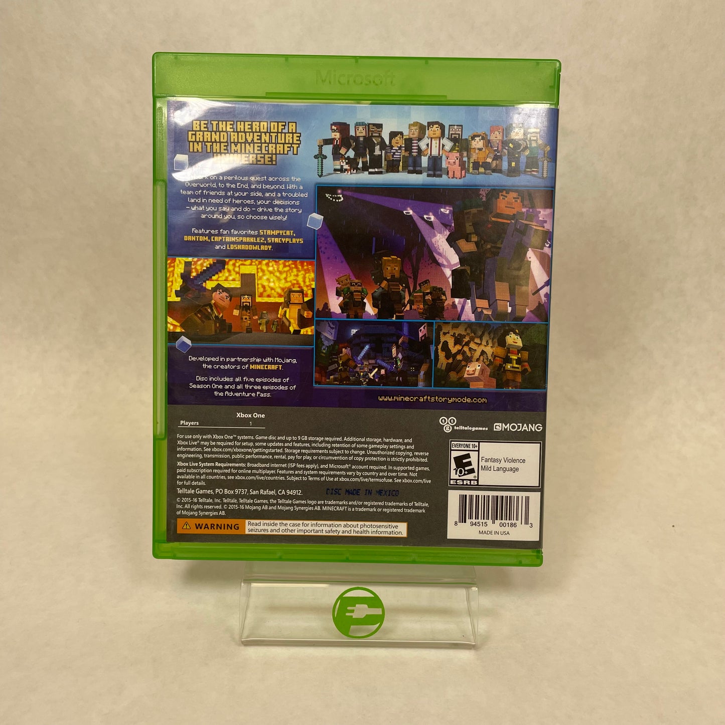 Minecraft Story Mode The Complete Adventure (Microsoft Xbox One, 2016)