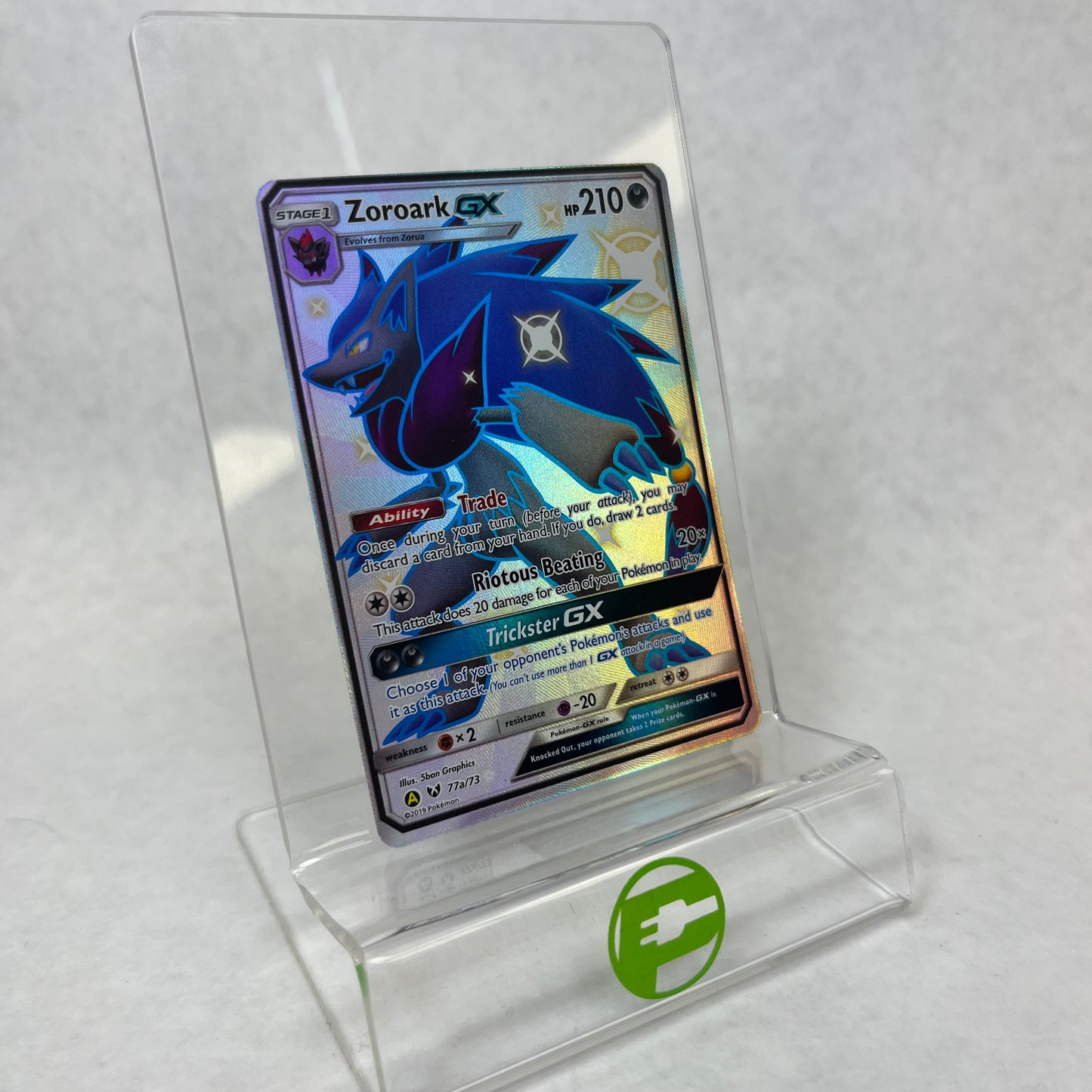 Pokémon TCG Hidden Fates Zoroark GX 77a/73 Ultra Rare Holo English