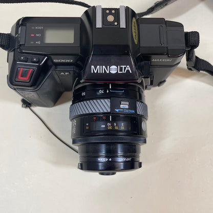Minolta Maxxum 5000 AF Bundle w/ Carrying Case, Lens, Original Paperwork, & More